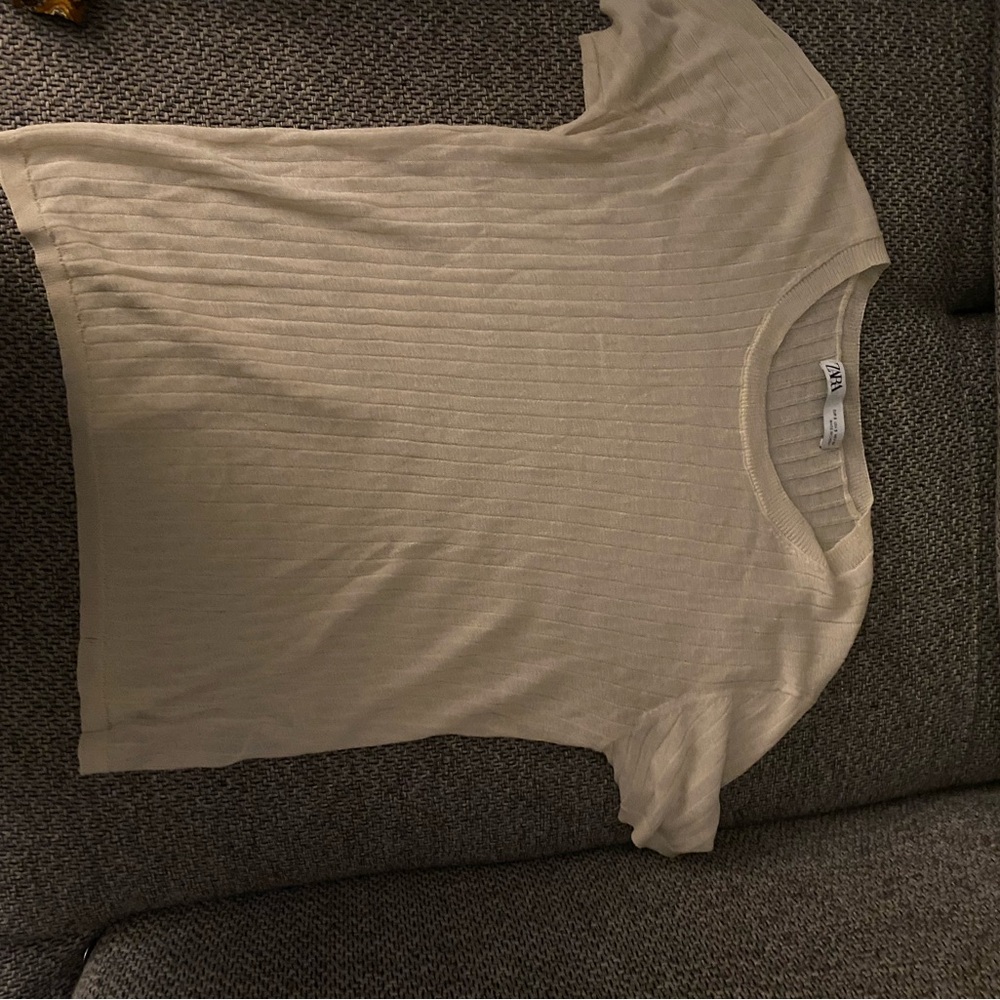 Zara cream stripped top